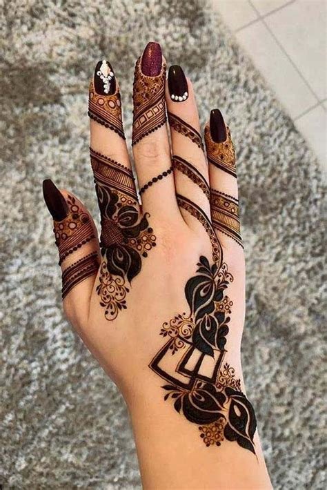 9_Simple Arabic Mehndi Designs for Front Hand  K4 Fashion