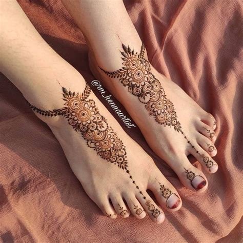 15_1000 Easy Foot Mehndi Designs  Simple Feet Henna Patterns