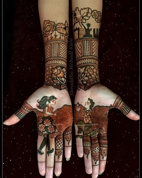 9_Front Hand Mehendi Designs For Engagement  K4 Fashion