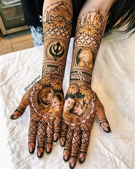 12_31 Stunning Mehndi Designs For Brides Sister  Fabbon