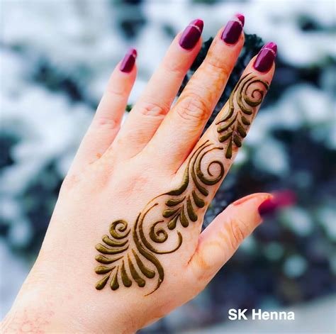 6_50 Latest One Finger Mehndi Designs  K4 Fashion
