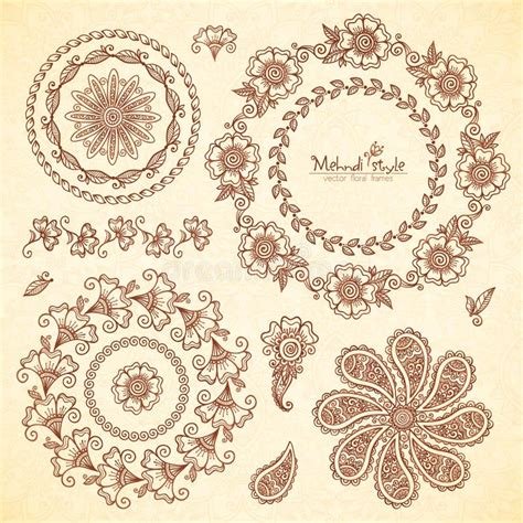 14_Mehndi frames stock vector Illustration of backgrounds  52197939