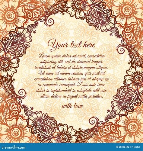 5_Mehndi frame Royalty Free Vector Image  VectorStock