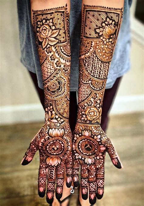 13_Bridal Mehndi Designs For Front Hand 2024  K4 Fashion