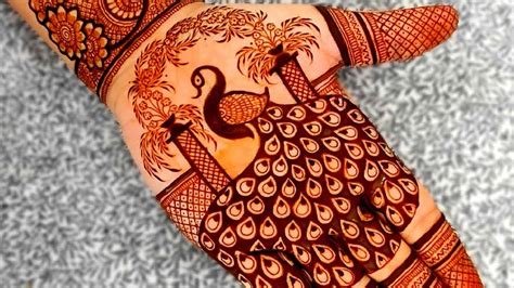 4_45 Mor Pankh Mehndi Design Simple and Beautiful