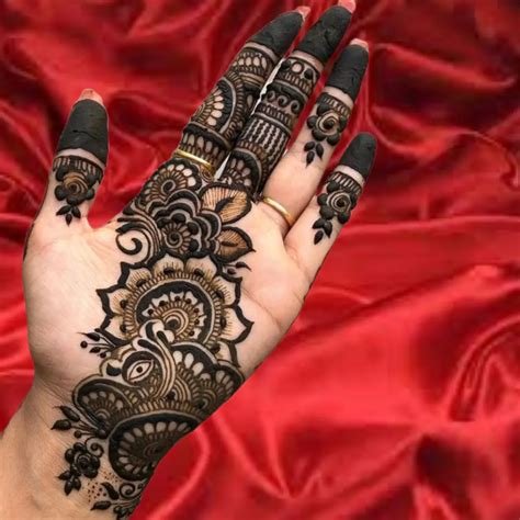 7_81 Simple Flower Mehndi Design For Wedding Season 2024  Floral Mehndi