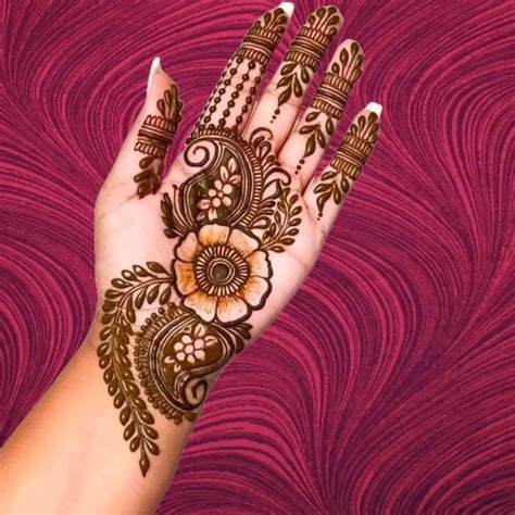 9_81 Simple Flower Mehndi Design For Wedding Season 2024  Floral Mehndi