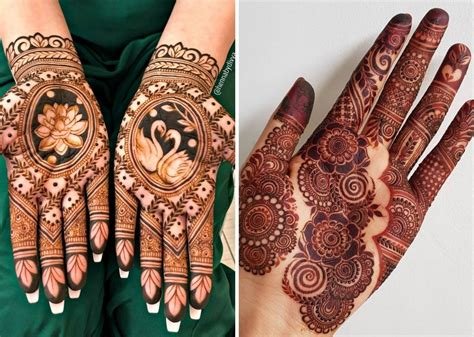 13_Simple Mehndi Designs for Left Hand Palm by Henna Artists