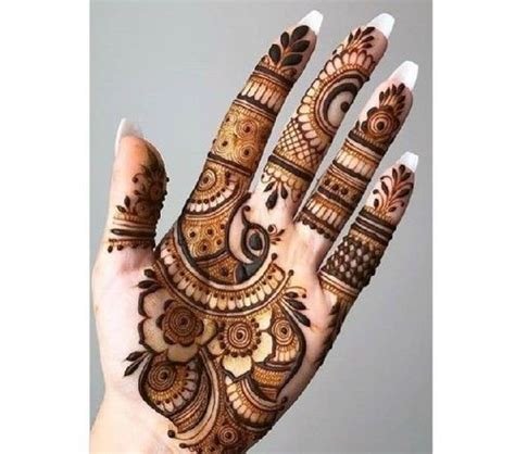 5_Royal Finger Mehndi Designs in Khafif Style Back Side  K4 Fashion