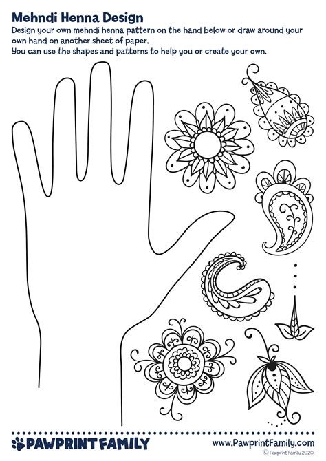 6_Printable Henna Practice Sheets  Printable Templates