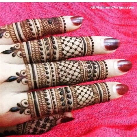 15_30 Stylish and Elegant Finger Mehndi Designs  Tikli