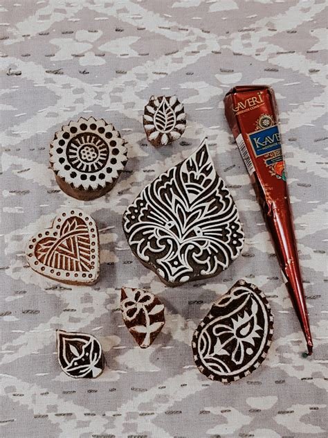 3_Block Stamp Henna Set  Chai Fashions