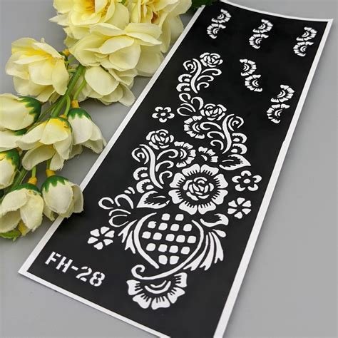 2_FH28  Full Hand Mehndi Sticker  Buy Henna Stencil Design  Mehndi