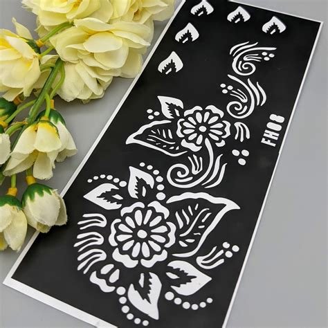 6_F3610 Fingers Mehndi Sticker  Mehndi Stickers