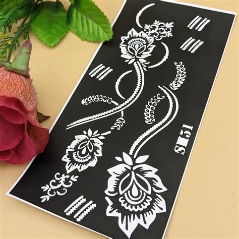 7_SH51  Full Hand Mehndi Sticker  Buy Henna Stencil Design  Mehndi