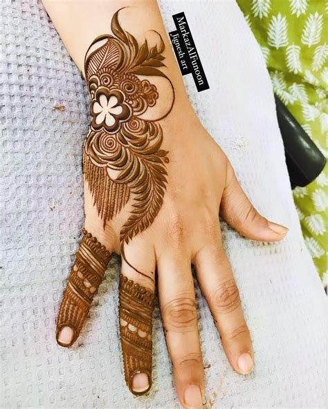 9_20 Alluring Back Hand Mehndi Designs to Try  Fashionterest