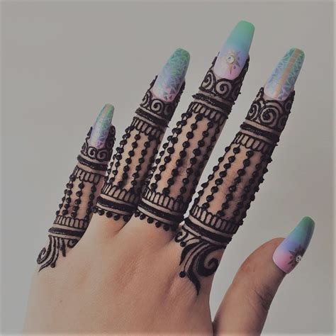 10_50 Simple Finger Mehndi Designs for Front  Back 2021 Finger Henna Ideas