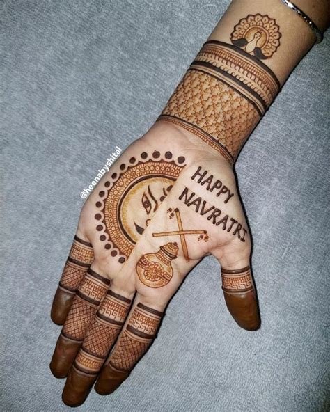 4_20 Stylish Mehndi Designs For Durga Puja  Navratri Mehndi Designs