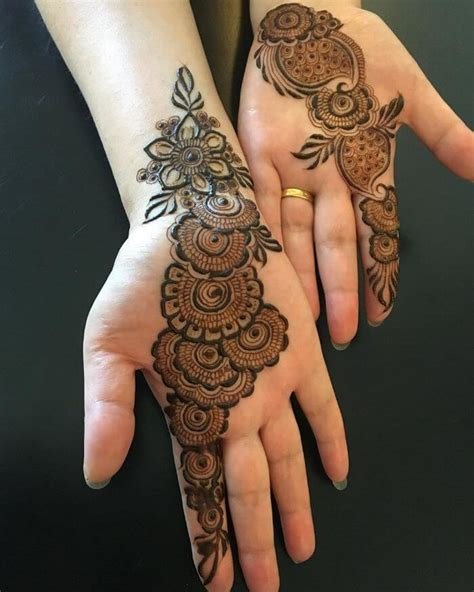 6_Simple Mylanchi Designs For Front Hand  Kerala Mehndi Designs 2024