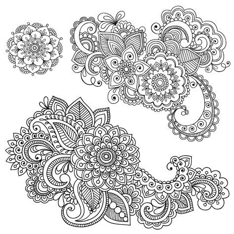 12_Mehndi Hand Colouring Pages  In The Playroom