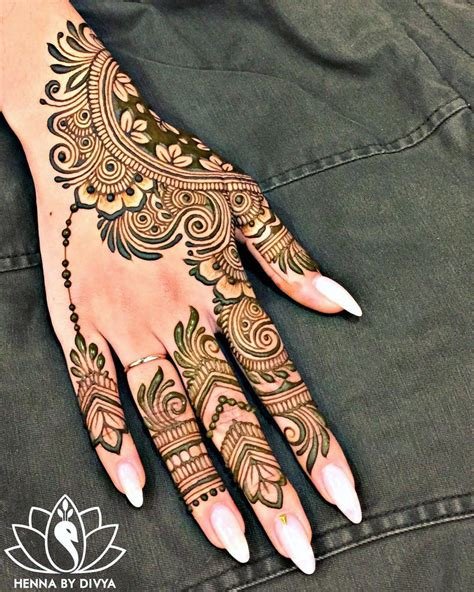 7_30 Stylish Back Hand Mehndi Designs for Ladies  Mehndi  Crayon