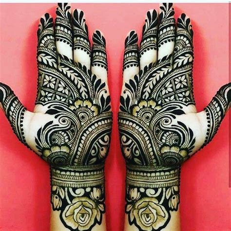 13_300 Lotus Mehndi Designs for Front and Back hand and Feet