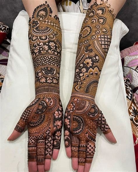 9_300 Lotus Mehndi Designs for Front and Back hand and Feet