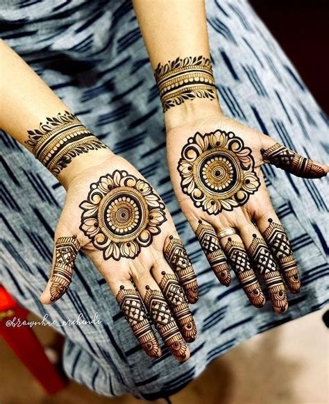 10_Round Mehndi Designs 55 Easy Circle Shape Mehandi Design for Brides