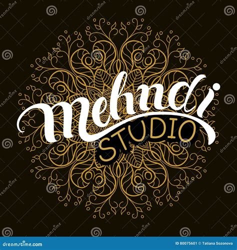 4_Mehndi studio logo stock vector Illustration of beauty  80075601