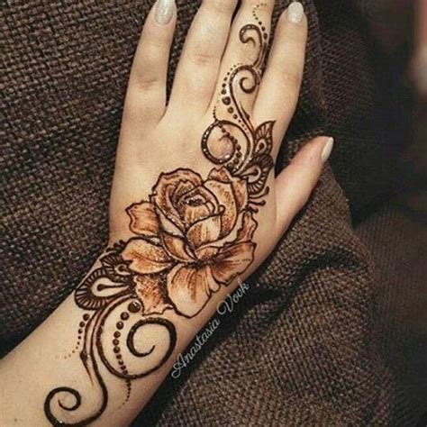 13_40 Glamorous Rose Flower Mehndi Designs 2020  SheIdeas