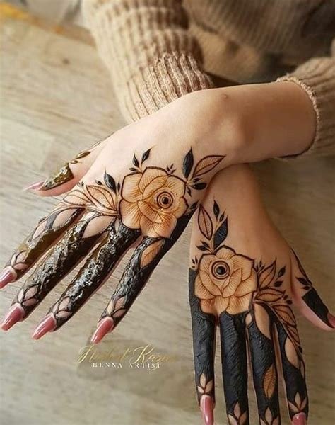 7_50 Most Attractive Rose Mehndi designs to try  Wedandbeyond