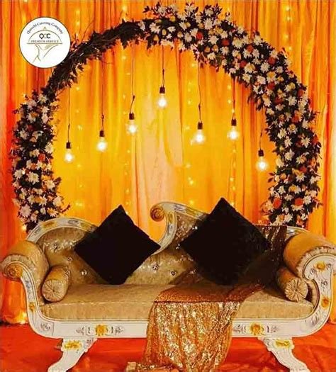 7_Very Nice Mehndi Stage in the Hall Stock Photo  Image of shrine