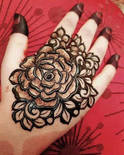 6_Rose Flower Mehndi Design For Back and Front Hand Wow Rose Mehndi