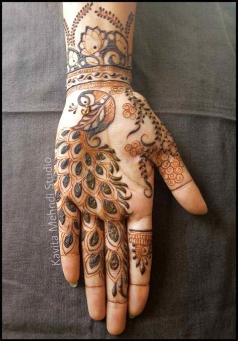 7_Peacock Mor Mehndi Designs for Hands  Legs  K4 Fashion