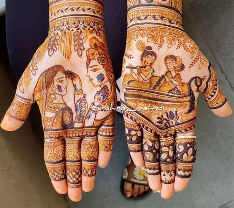 4_Share more than 73 radha krishna mehndi images  seveneduvn