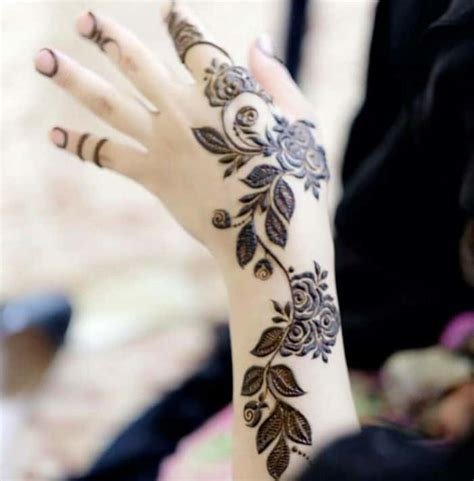 15_Rose Flower Mehndi Design For Back and Front Hand Wow Rose Mehndi