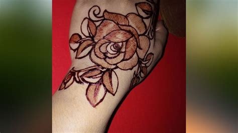 5_Rose Flower Mehndi Design For Back and Front Hand Wow Rose Mehndi
