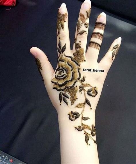 9_40 Glamorous Rose Flower Mehndi Designs 2020  SheIdeas