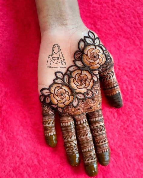 4_Royal Rose Mehndi Design Front  Back Hand  Mehndi design