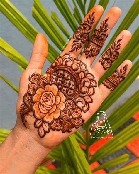 5_Rose Flower Mehndi Design For Back and Front Hand Wow Rose Mehndi
