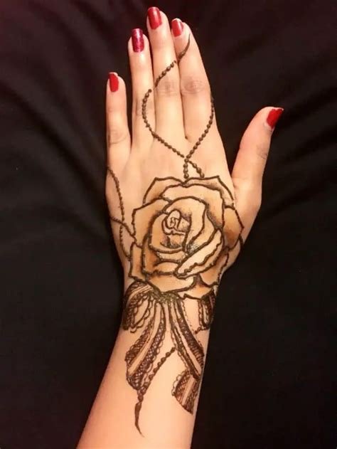 13_50 Most Attractive Rose Mehndi designs to try  Wedandbeyond