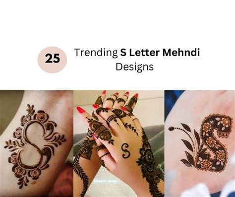 2_Stylish S Letter Mehndi Designs You Will Love  2023 With Images  Fabbon