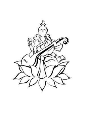 14_Goddess Saraswati Devi Design Vasant Panchami Vasant Panchami 2024