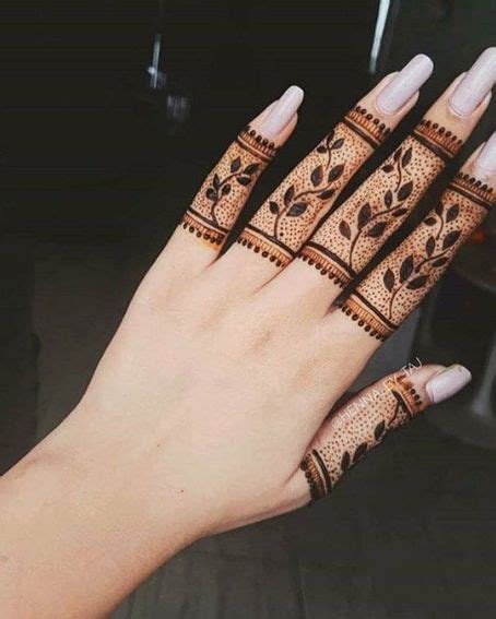 9_20 Simple And Easy Finger Mehndi Designs for Back Side