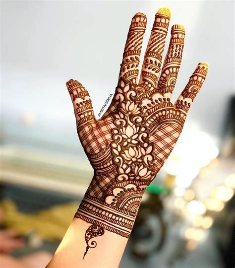 4_300 Lotus Mehndi Designs for Front and Back hand and Feet