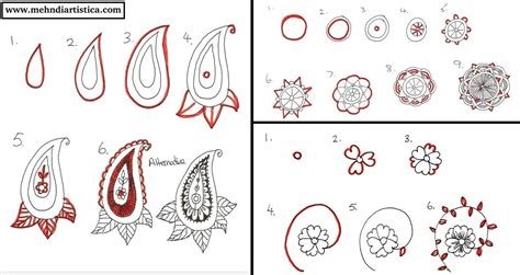 10_Simple Mehndi Patterns for Beginners  Step By Step  Mehndi Artistica