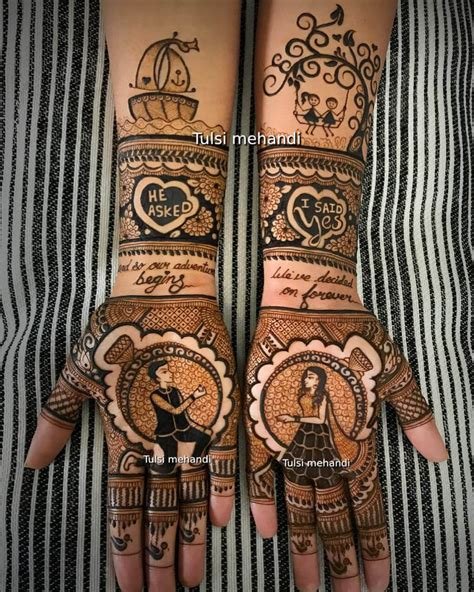 14_Best Engagement Mehndi Designs  for Birdes  Images in 2020