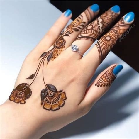 12_Easy Mehndi Designs Collection for Hand 2024  K4 Fashion