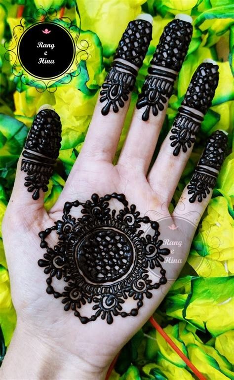 8_Simple Gol Tikki Mehndi Design 2020 2021  Rang e Hina Designs