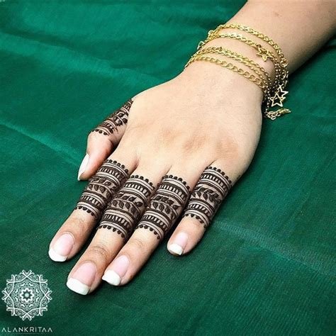 13_50 Latest One Finger Mehndi Designs  K4 Fashion